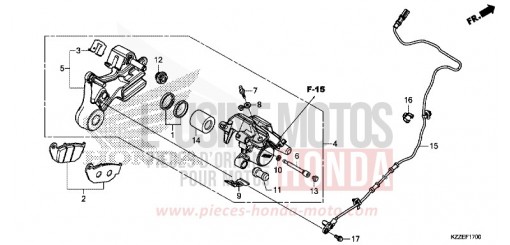 ETRIER DE FREIN ARRIERE CRF250RLAH de 2017